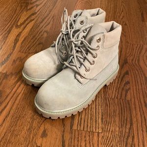Timberland, girls light blue/teal boot, US12